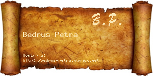 Bedrus Petra névjegykártya